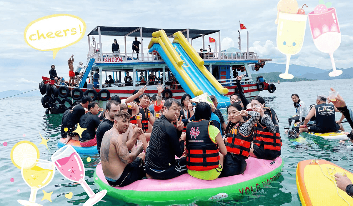Nha Trang boat tour exploring tropical islands in Vietnam